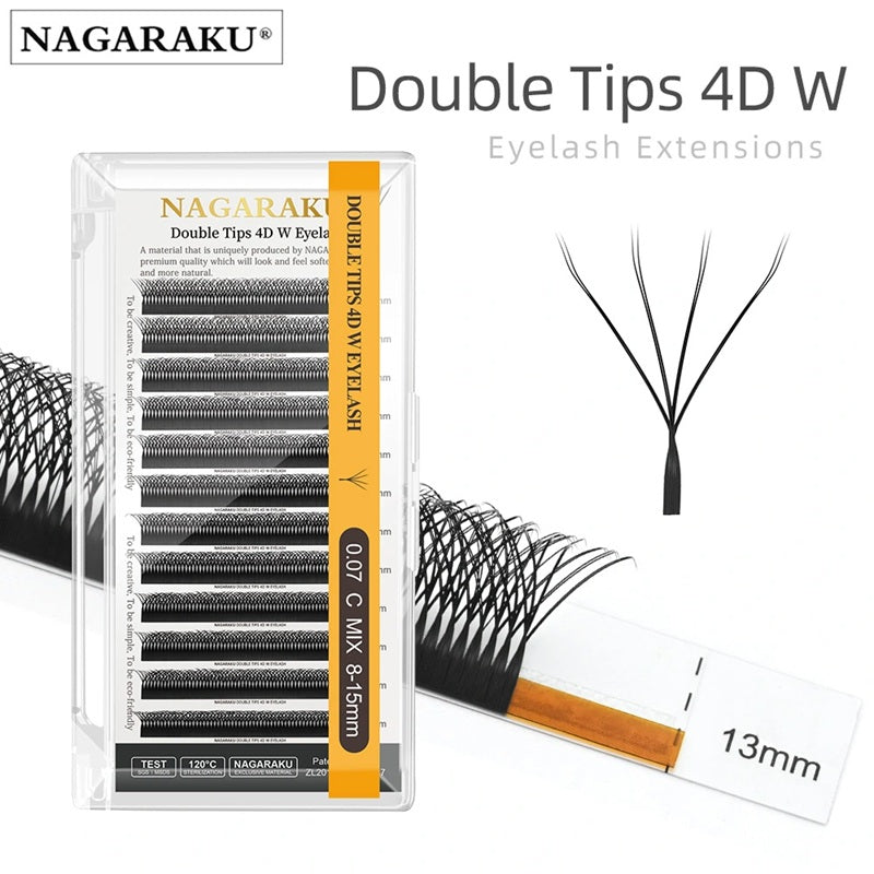 Pestañas Forma W Doble Punta Nagaraku